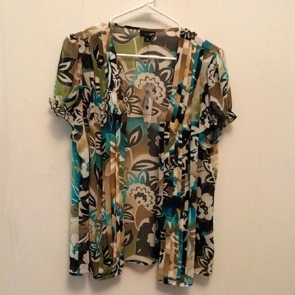 East 5th Multicolor Floral Blouse